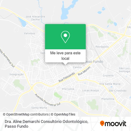 Dra. Aline Demarchi Consultório Odontológico mapa