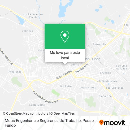 Metis Engenharia e Seguranca do Trabalho mapa