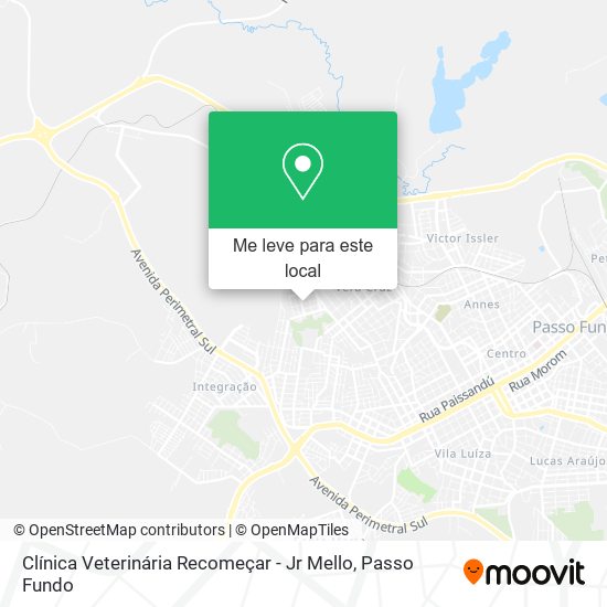 Clínica Veterinária Recomeçar - Jr Mello mapa