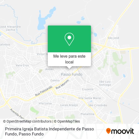 Primeira Igreja Batista Independente de Passo Fundo mapa