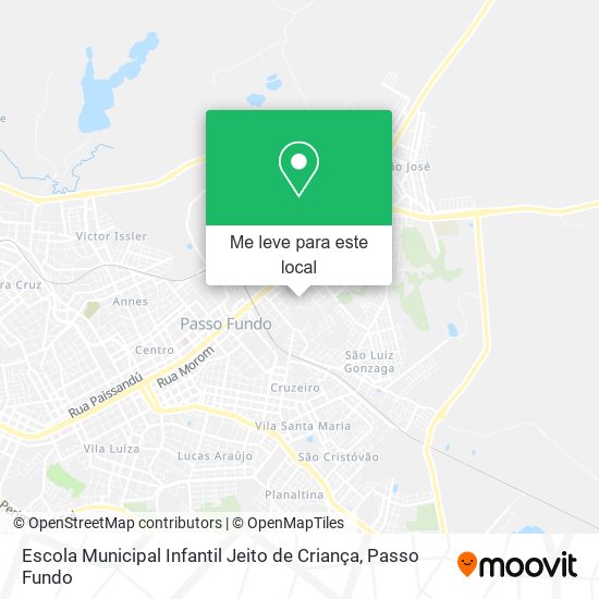 Escola Municipal Infantil Jeito de Criança mapa