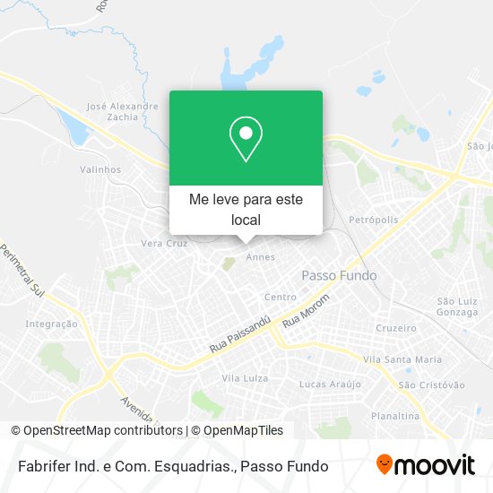 Fabrifer Ind. e Com. Esquadrias. mapa