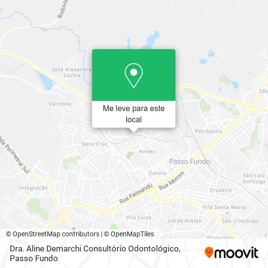 Dra. Aline Demarchi Consultório Odontológico mapa