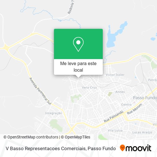 V Basso Representacoes Comerciais mapa