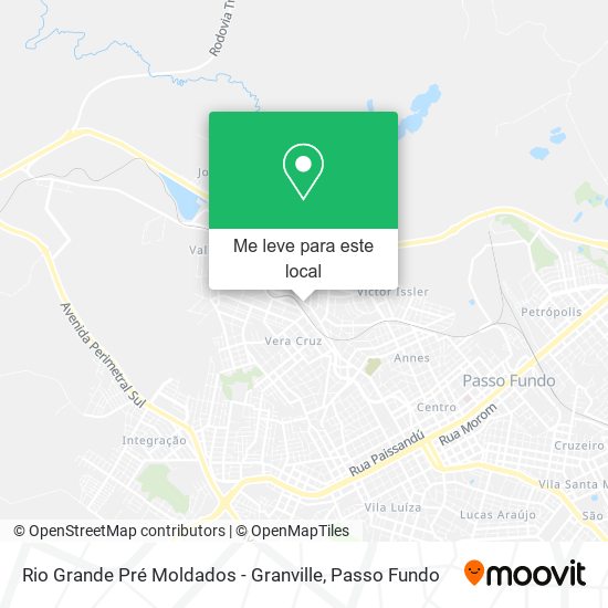 Rio Grande Pré Moldados - Granville mapa