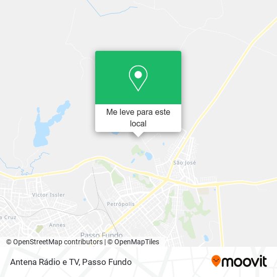 Antena Rádio e TV mapa