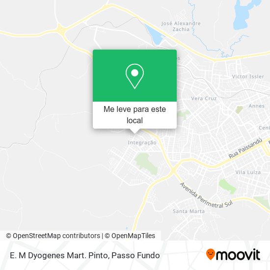 E. M Dyogenes Mart. Pinto mapa