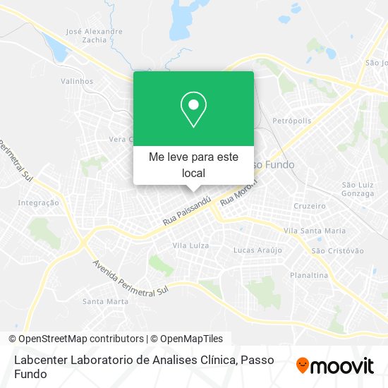 Labcenter Laboratorio de Analises Clínica mapa