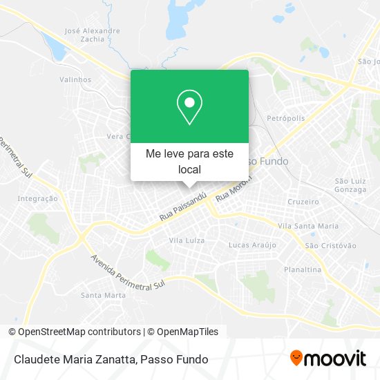 Claudete Maria Zanatta mapa