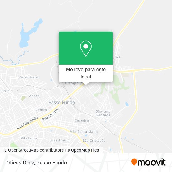 Óticas Diniz mapa
