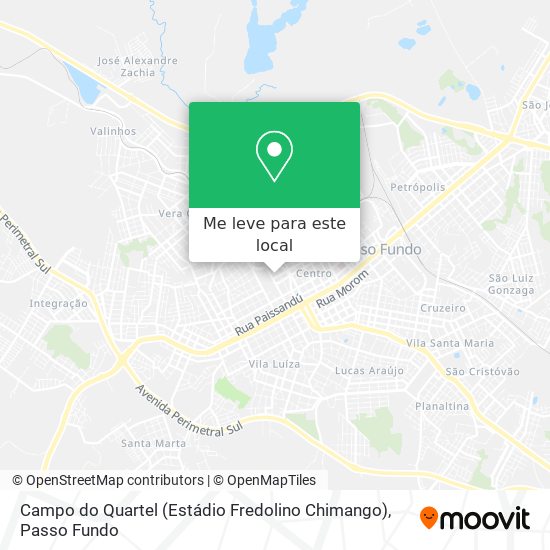 Campo do Quartel (Estádio Fredolino Chimango) mapa
