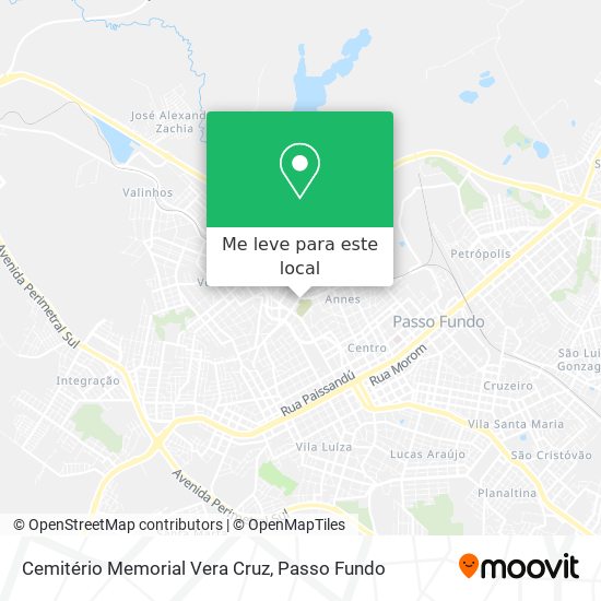 Cemitério Memorial Vera Cruz mapa