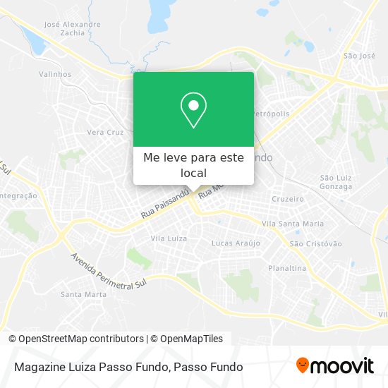 Magazine Luiza Passo Fundo mapa