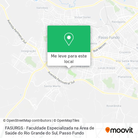 FASURGS - Faculdade Especializada na Área de Saúde do Rio Grande do Sul mapa