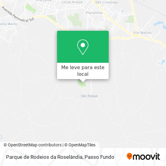 Parque de Rodeios da Roselândia mapa