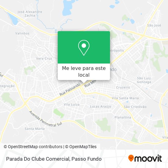 Parada Do Clube Comercial mapa