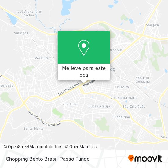 Shopping Bento Brasil mapa