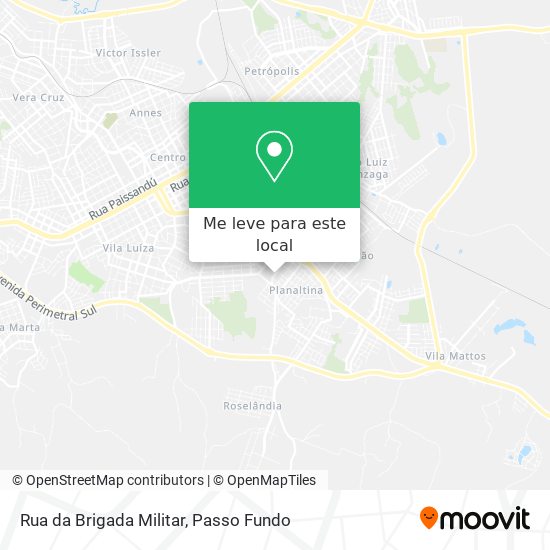 Rua da Brigada Militar mapa
