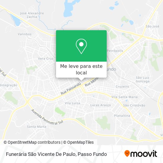 Funerária São Vicente De Paulo mapa