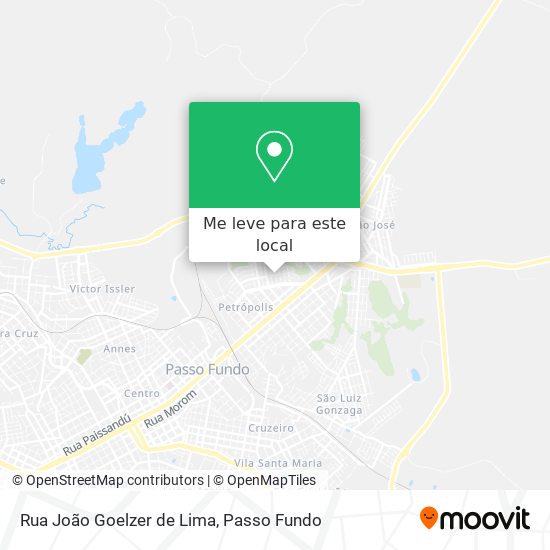 Rua João Goelzer de Lima mapa