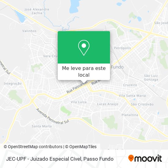 JEC-UPF - Juizado Especial Cível mapa