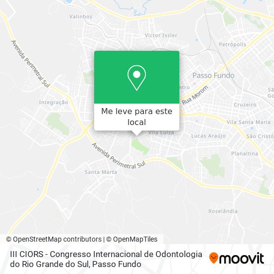 III CIORS - Congresso Internacional de Odontologia do Rio Grande do Sul mapa