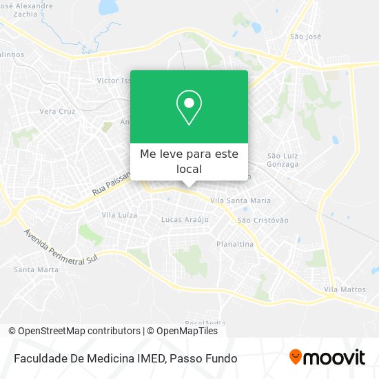 Faculdade De Medicina IMED mapa