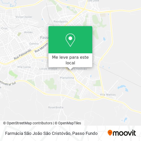 Farmácia São João São Cristóvão mapa