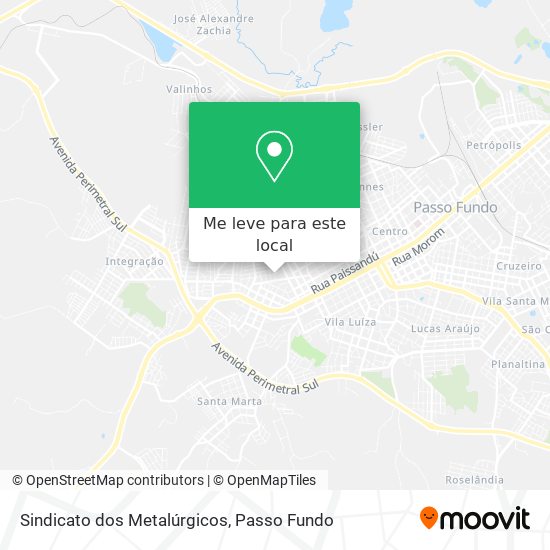 Sindicato dos Metalúrgicos mapa