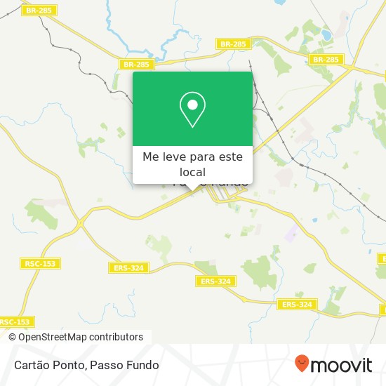 Cartão Ponto mapa