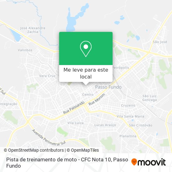 Pista de treinamento de moto - CFC Nota 10 mapa