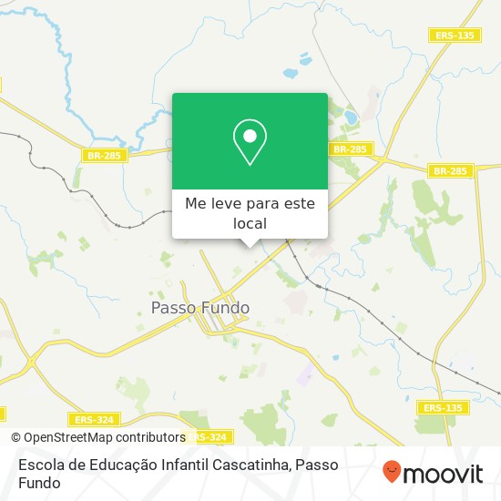 Escola de Educação Infantil Cascatinha mapa