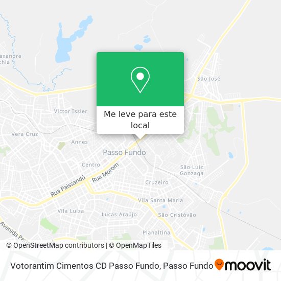 Votorantim Cimentos CD Passo Fundo mapa