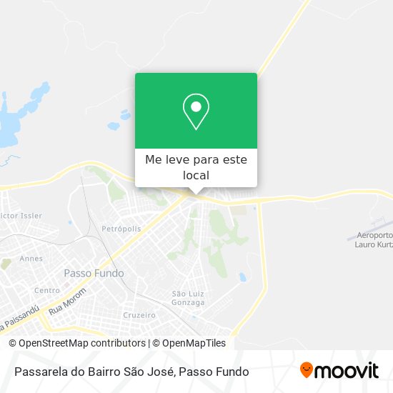Passarela do Bairro São José mapa