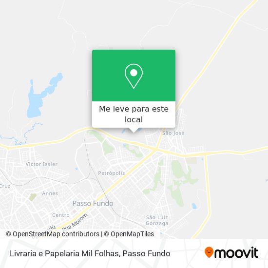Livraria e Papelaria Mil Folhas mapa