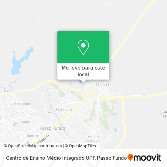 Centro de Ensino Médio Integrado UPF mapa