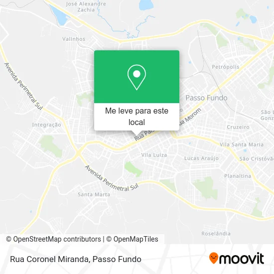 Rua Coronel Miranda mapa