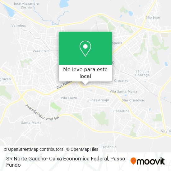 SR Norte Gaúcho- Caixa Econômica Federal mapa