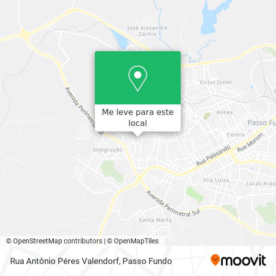 Rua Antônio Péres Valendorf mapa