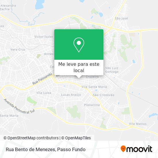 Rua Bento de Menezes mapa