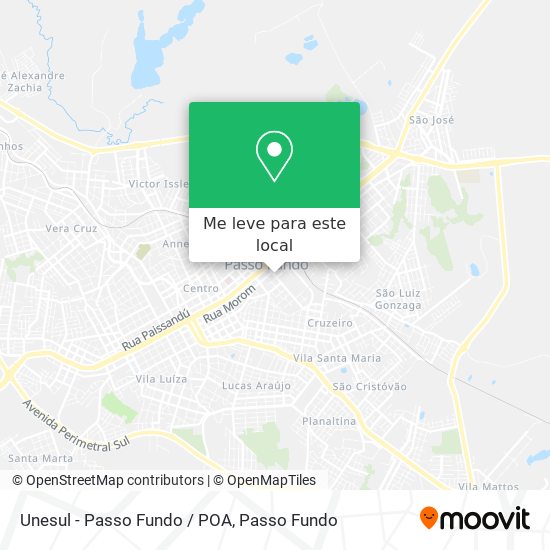 Unesul - Passo Fundo / POA mapa