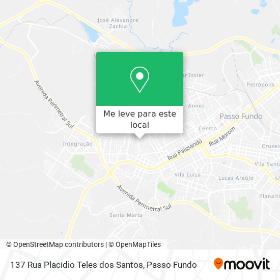 137 Rua Placídio Teles dos Santos mapa