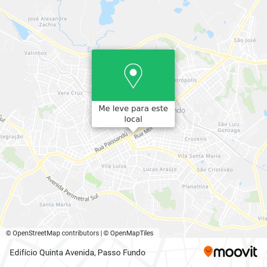 Edifício Quinta Avenida mapa