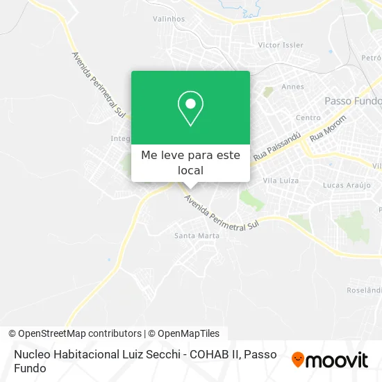 Nucleo Habitacional Luiz Secchi - COHAB II mapa