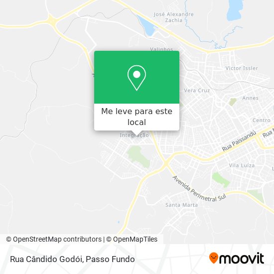 Rua Cândido Godói mapa