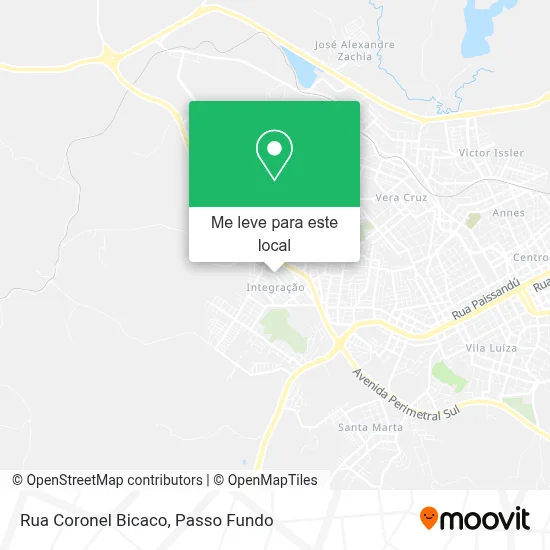 Rua Coronel Bicaco mapa