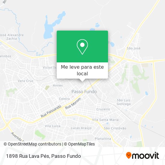 1898 Rua Lava Pés mapa