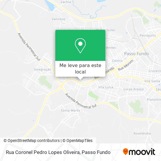 Rua Coronel Pedro Lopes Oliveira mapa