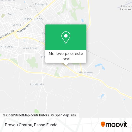 Provou Gostou mapa