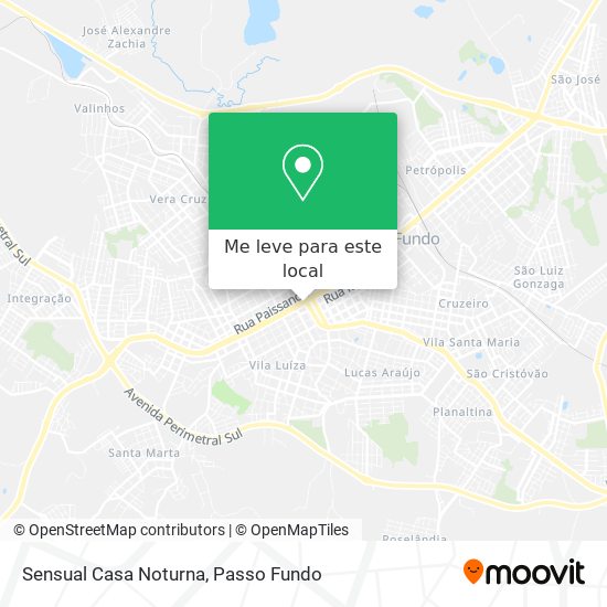 Sensual Casa Noturna mapa